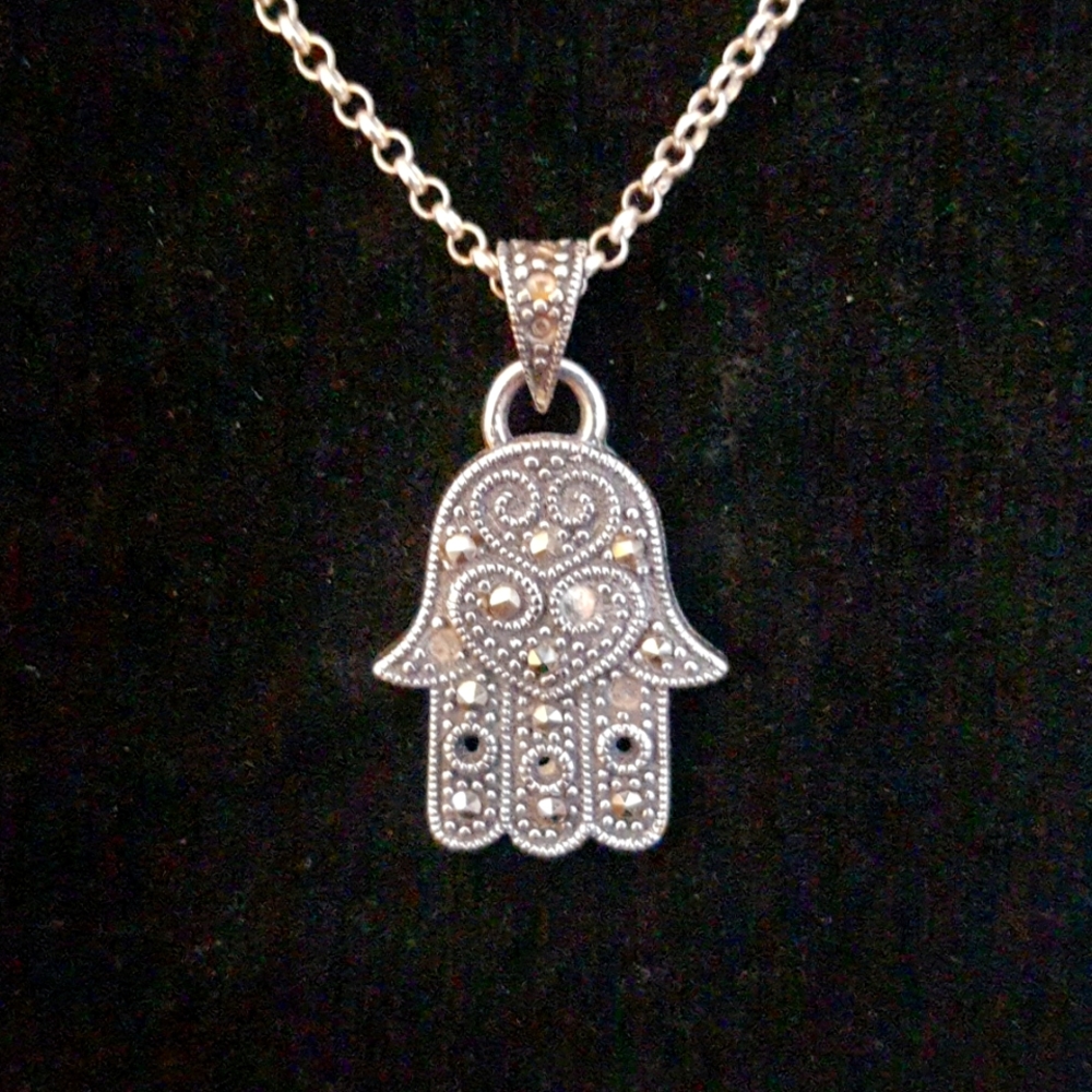 Silver Pendant and Silver Necklace